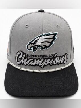 [New Era] Philadelphia Eagles Super Bowl LIX Champions Adjustable Gray Cap